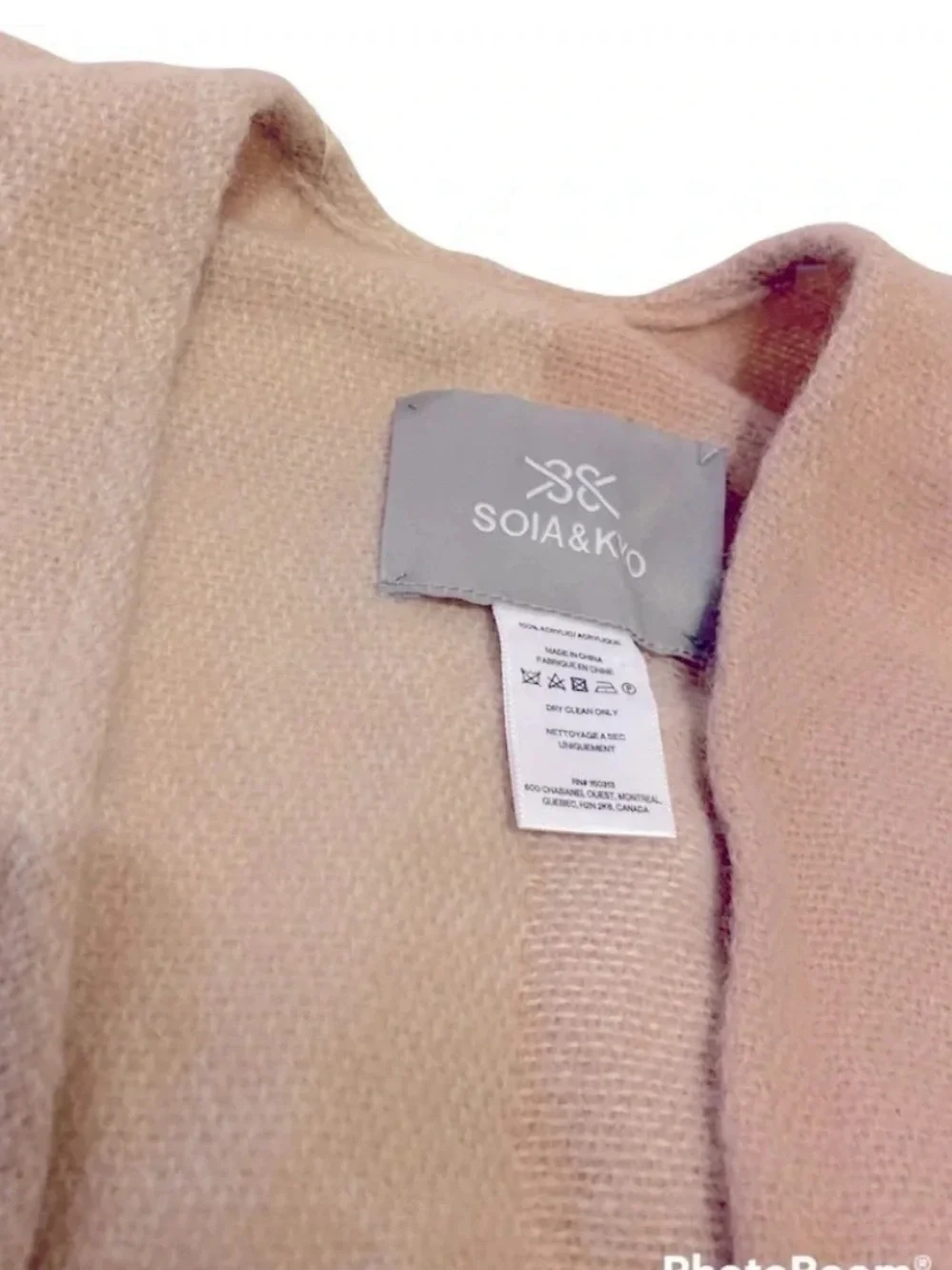 Soia & Kyo Two Tone Cream Fringe Poncho